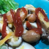 ウインナーと椎茸のチーズ焼き